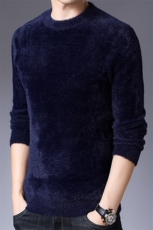 BSS98036男士2023年秋新款长袖高领仿貂绒针织衫休闲打底衫P70，男装针织衫/毛衣，电商B360
