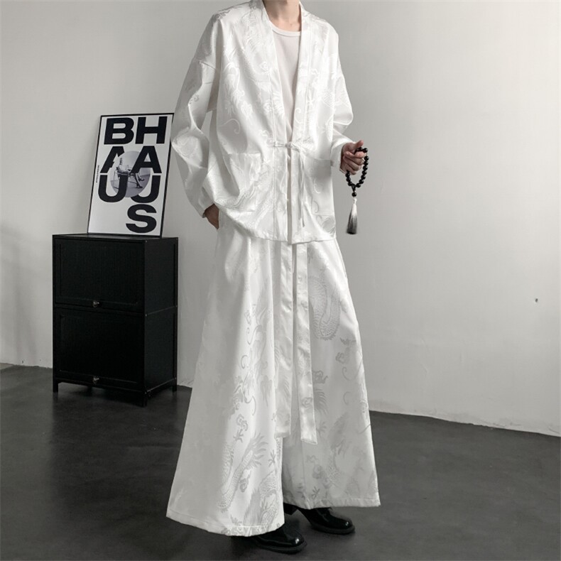 2025秋装新款加厚龙纹夹克开衫外套唐装汉服潮流2512-P50,男装夹克,电商A057