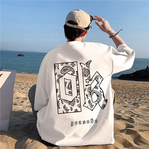 纯棉情侣装字母印花夏短袖T恤男大码A430-1-WT220图片