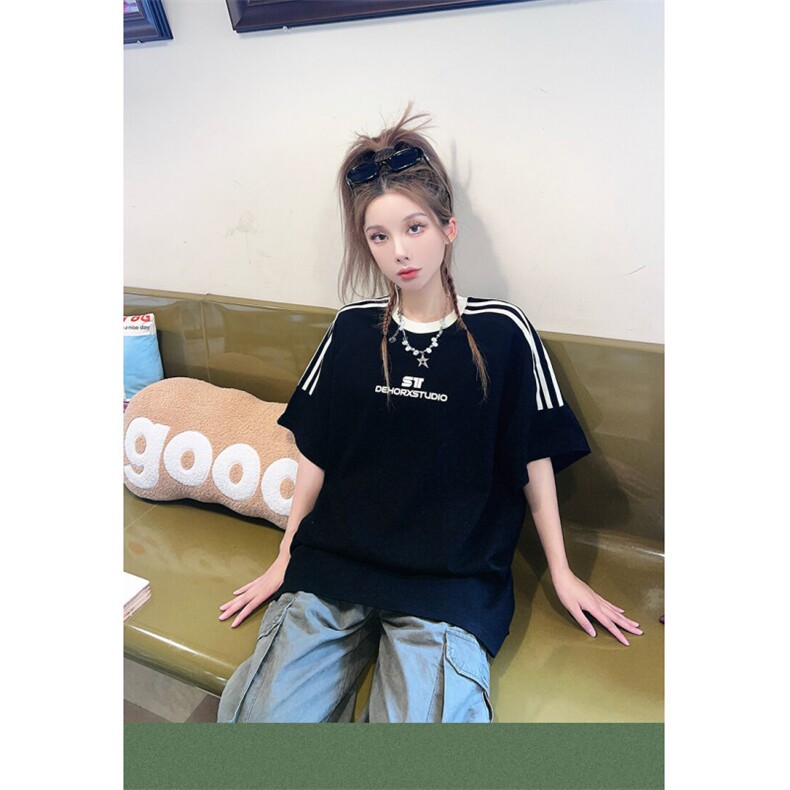 H0587-P35索罗娜罗口领潮夏季新款衣服潮牌休闲T恤,女装T恤,星座617A-2