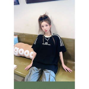 H0587-P35索罗娜 罗口领 潮夏季新款衣服潮牌休闲T恤图片