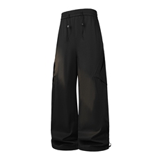 春款美式抽绳伞兵工装裤男女复古宽松休闲速干裤K0267-P50，男装工装外套，星座308B-2