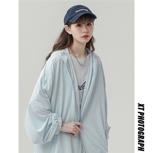 中性！2025年夏季防晒衣港风宽松大码防晒服外套女C213-23050-P58图片