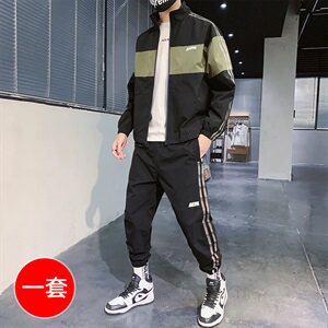 春季新款运动套装男休闲裤外套立领夹克两件套CYTZ16图片