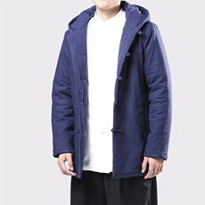 9061^冬季风加厚棉袄男士唐装中式棉服佛系古风棉衣潮外套，男装棉衣，钱塘777(原3023)