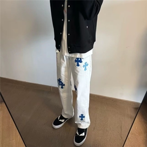 【现货】DK54-批58新款vibe风暗黑高街牛仔裤男潮牌直筒弹力长裤图片