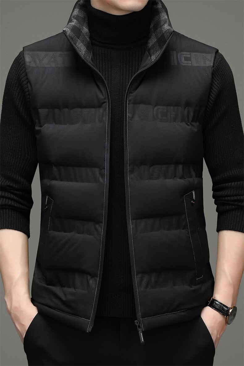 新款冬季商务休闲白鸭绒羽绒服中年男羽绒马甲外套ZK2102-P170,男装背心/马甲,电商B212（原钱塘6029）