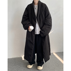8XL-M90白鸭绒！特大码羽绒服日系绒面长款棉衣男YRFC03P268，男装羽绒服，电商D206-1