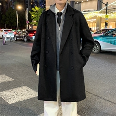 2025新秋款粗纺防羊绒毛呢大衣英伦风衣外套DSA157B-J2566-P115，男装风衣，电商A157B