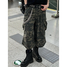 (现货)611-3BK1081特价P49美式3复古迷彩工装宽松阔腿七分裤，男装休闲裤，星座1218（原611-3）