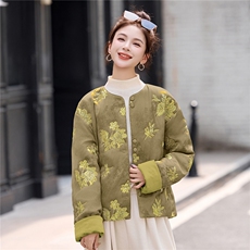 主推现货2025年冬装新款新品女装复古风休闲宝藏棉衣，女装棉衣/棉服，尚娜萱