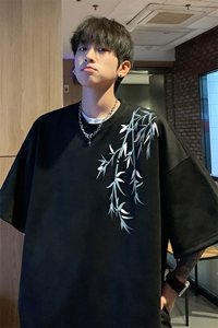 ！2025夏季男士麂皮绒短袖T恤潮牌半袖衫TL2456特P19图片