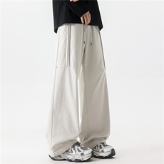 X416B-KL3002-特P45限78重磅2025潮牌高级感复古休闲垂感阔腿卫裤，男装休闲裤，星座416B