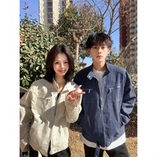 26春装高品质老钱风立领夹克外套男女美式潮牌拉链工装风宽松上衣，男装夹克，电商A486