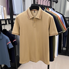 夏季纯棉短袖纯色翻领POLO衫男T恤潮流品质上衣体恤男装，男装Polo衫，钱塘6003（原4033）