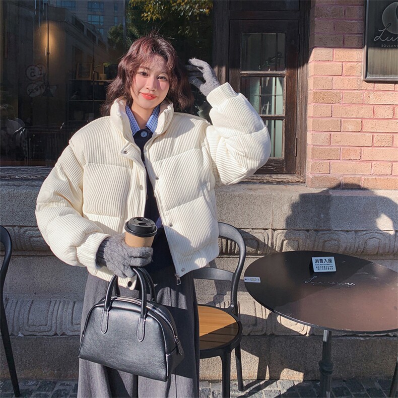 2025冬季新款！超好看时尚高级感针织面料羽绒服,女装羽绒服,2C015