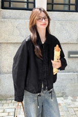 美式复古皮衣外套女2025秋季新款高级感宽松休闲百搭机车服夹克潮，女装皮衣，2D044
