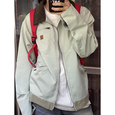 【有货】薄荷绿拼色工装外套男春秋款美式底特律夹克8152LL-特P68，男装夹克，星座1007（原301D）