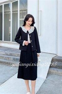 小香风外套+半裙图片
