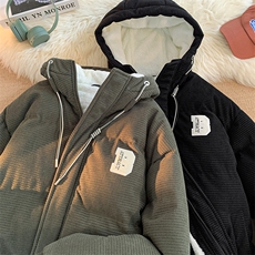 冬季青少年灯芯绒连帽棉衣潮牌羊羔毛加绒加厚棉服外套5305-P85，男装棉衣，电商B306