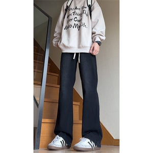 大货~ 美式高街vibe修身微喇抽绳松紧腰牛仔裤男K551-特P42 控68图片