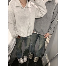 抖音得物高品质二开26春装美式高街结构设计POLO翻领卫衣外套W77，男装Polo衫，电商A486-1