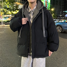 冬季假两件冬季外套韩版连帽加厚棉服运动休闲外套MY5062P-70，男装棉衣，电商A128