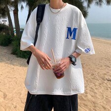男圆领T恤宽松短袖刺绣T恤S012P24，男装T恤，星座1116-2