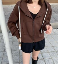 【现货】短款卫衣外套，女装卫衣/绒衫，芷炫