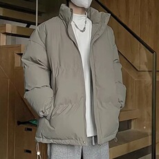 冬季纯色立领棉衣男女新款棉袄情侣装面包服保暖短款羽绒棉服外套，男装棉衣，星座506A