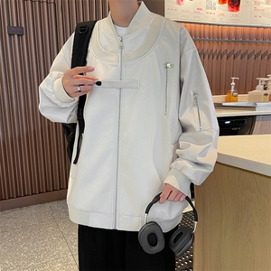 Wt351-P62美式复古PU皮宽松型棒球服夹克图片