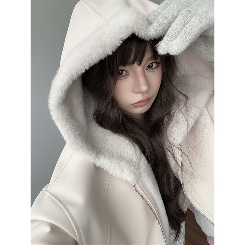 现货高品质美式高街冬季重磅座山雕大毛毛领pu皮棉衣男女加厚外套，男装皮衣，电商A443