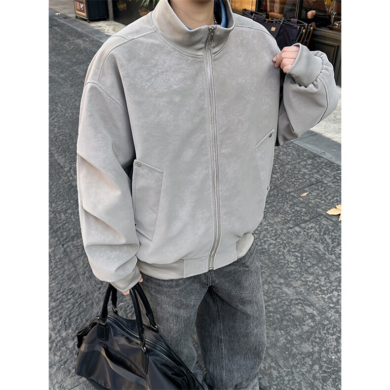 春季抖音得物品质扎染PU皮衣立领雾面皮夹克外套男6158-TP43,男装夹克,星座207