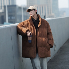 WASSUPHAPPY麂皮绒棉服男士外套冬季美式潮牌棉袄高级感情侣棉衣，男装棉衣，星座205-1