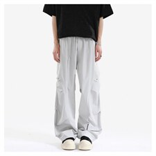 1506/QA020/P43美式褶皱工装裤男夏季薄款设计感速干伞兵裤，男装工装外套，星座1506