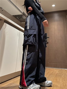 春季新款休闲裤 C5361-TP50 控价68 可束脚裤子男撞色条工装裤图片