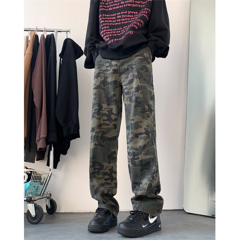 秋季现货5W+主推NK22013美式迷彩裤重磅解构水洗P45，男装休闲裤，电商A421