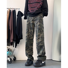 秋季现货5W+主推NK22013美式迷彩裤重磅解构水洗P45，男装休闲裤，电商A421