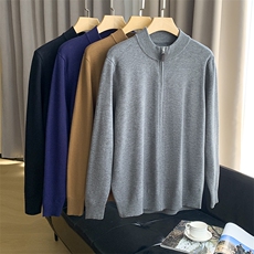 平铺~秋冬立领针织毛衣外套开衫K2561/P65，男装针织衫/毛衣，电商B331