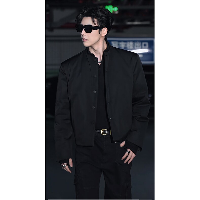 抖音小众设计高级棉衣老钱风保暖棉服外套男M219-P135 (网图图片