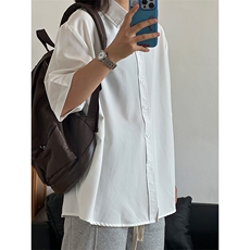 薄款冰丝短袖衬衫男简约纯色垂感休闲痞帅衬衣CS288-P20，男装衬衫，星座301C-5