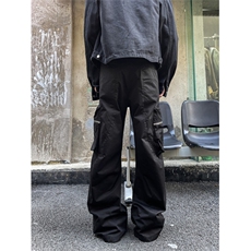 美式潮牌多口袋工装裤男款宽松休闲时尚百搭直筒微喇裤，男装牛仔裤，星座410-6（原星座1304-1）