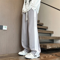休闲裤男款春秋潮牌宽松直筒裤子男时尚帅气青少年长裤K527-P43，男装休闲裤，星座308B-2