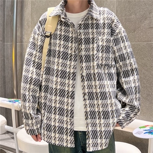 2023春秋新款男士复古燕尾编织设计百搭衬衫夹克外套男 JK605图片