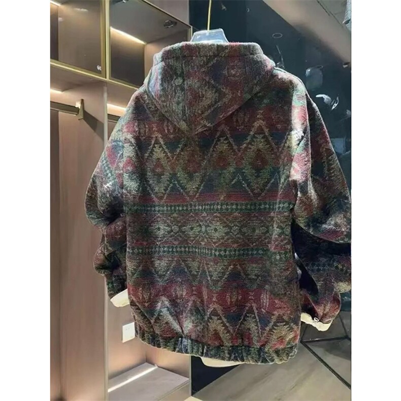 (网图慎用）特批P60无差价25秋季提花连帽大口袋宽松卫衣男W5409,男装卫衣,电商A001