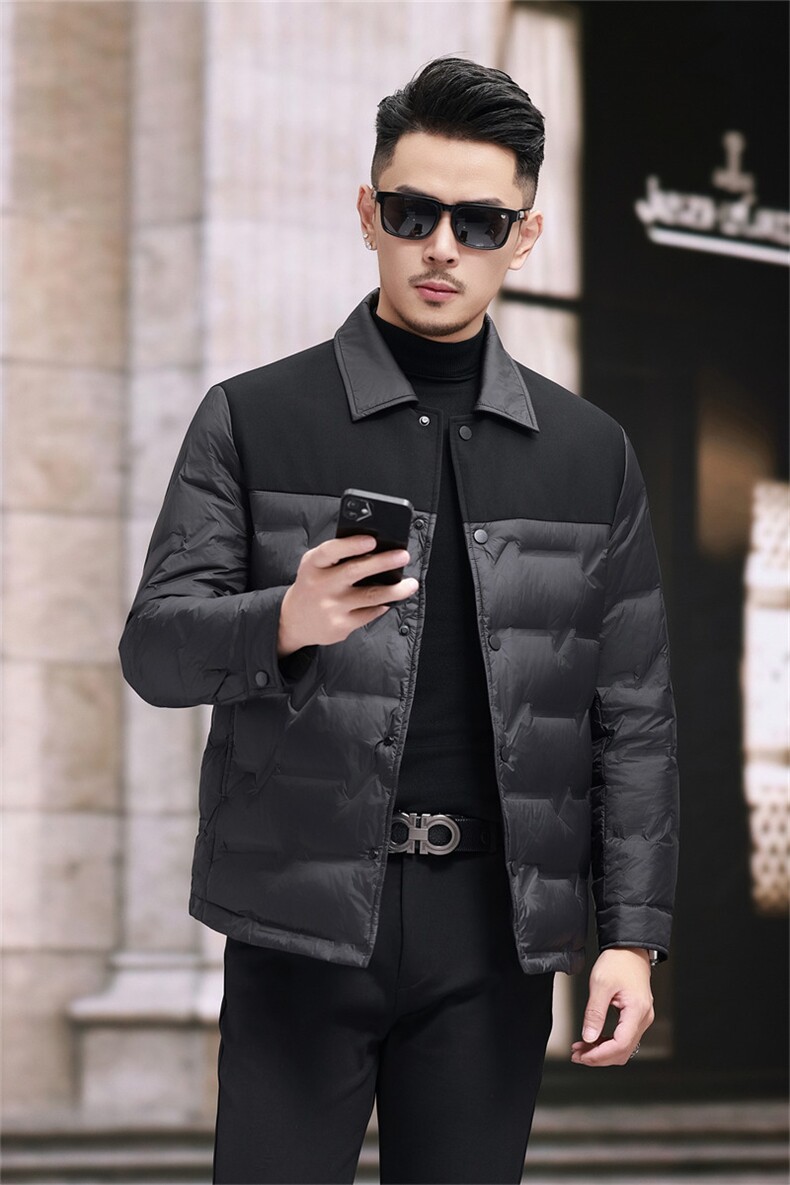 现货新标90绒中青年轻薄羽绒服外套男士秋冬时尚羽绒服夹克,男装夹克,钱塘723