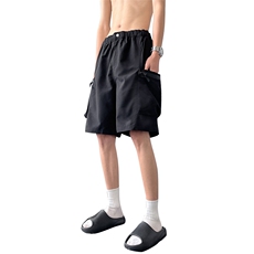 抖音品质夏季大码防水拉链冲锋短裤伞兵裤XZ806-DK222P50控68，男装牛仔裤，四季星座806