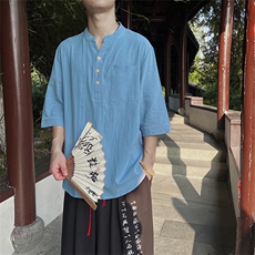 现货风纯色李玲元原木色短袖衬衫团体服班服MT2301-P45控78，男装T恤，电商A021