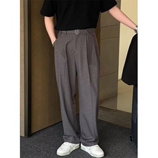 高腰西装裤显瘦女春秋季宽松直筒阔腿裤垂感拖地长裤子KZ20，男装西服套装，星座1116A-2（原606A-1）