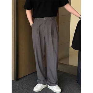 高腰西装裤显瘦女春秋季宽松直筒阔腿裤垂感拖地长裤子 KZ20图片